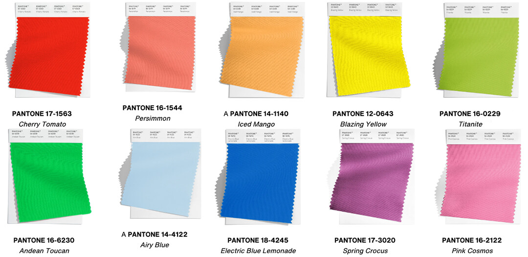 pantone colours for spring summer 2023 london fashion week