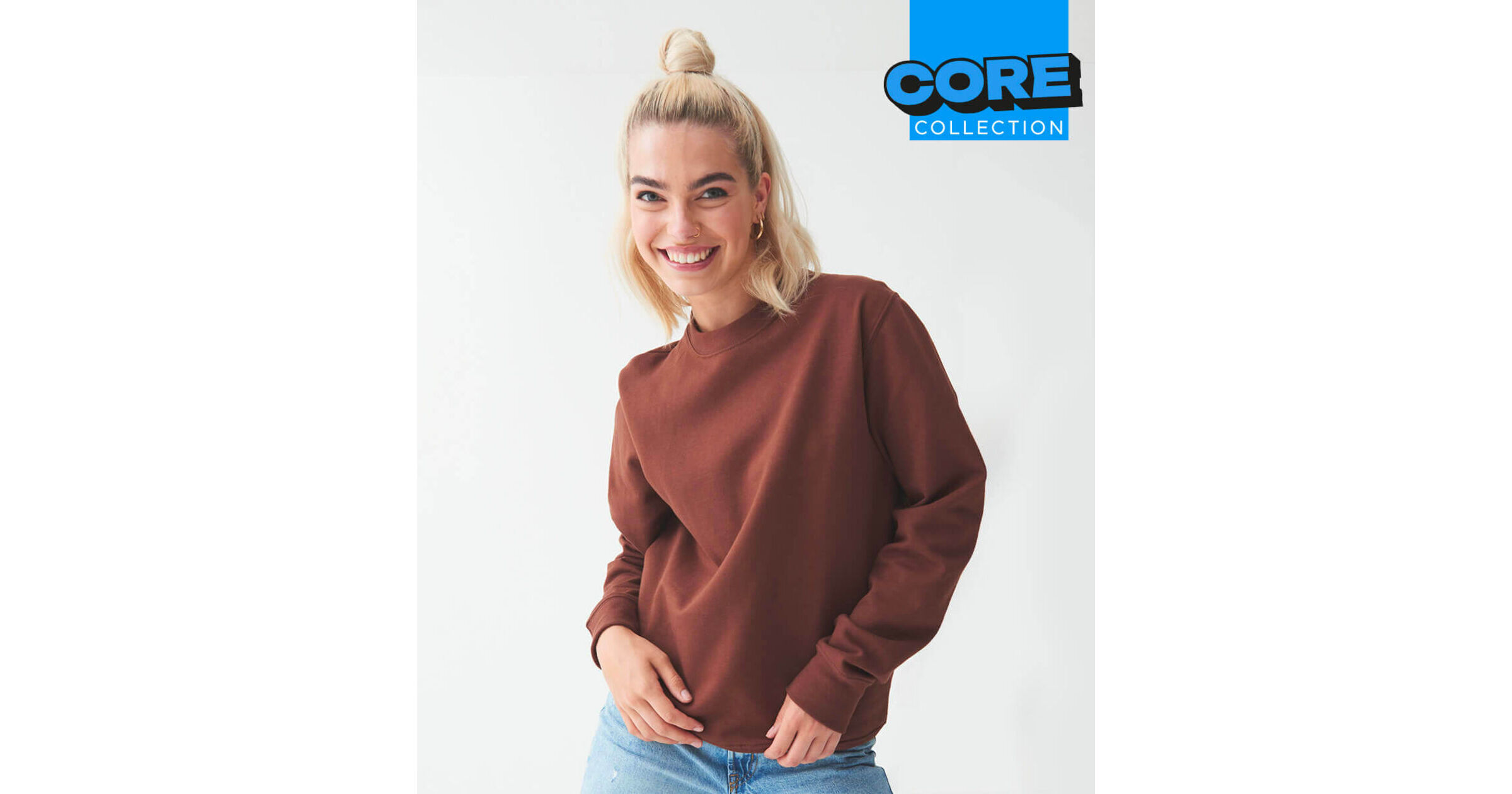 No Minimum Custom Hanes EcoSmart 50/50 Crewneck Sweatshirt