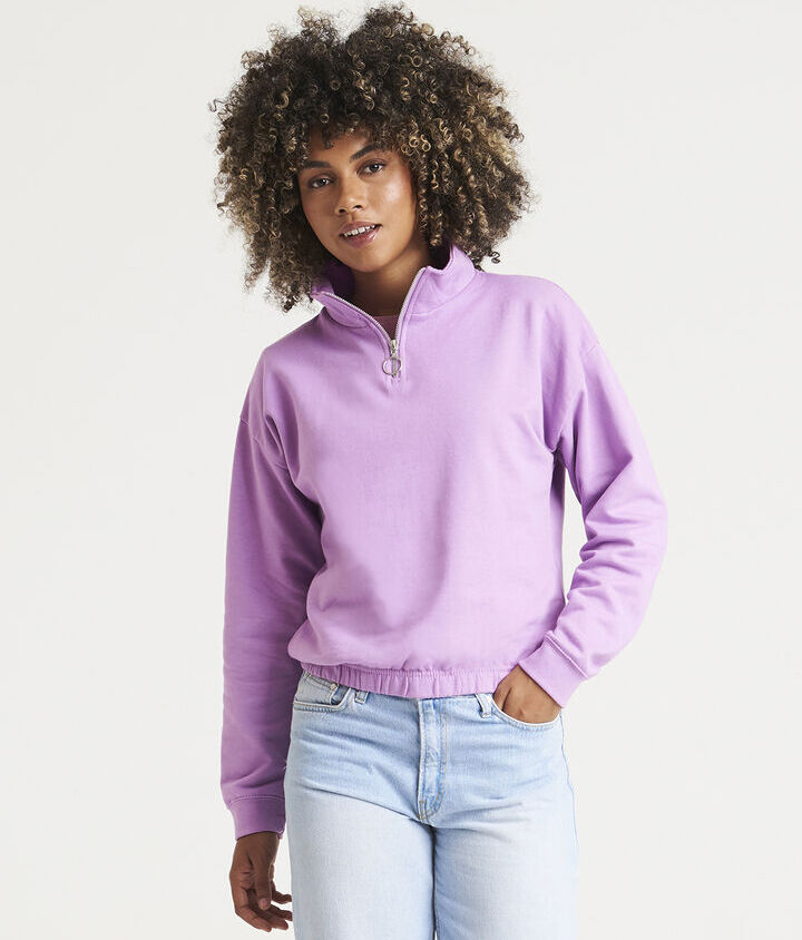AWDis Women's Cropped ¼ Zip Sweat