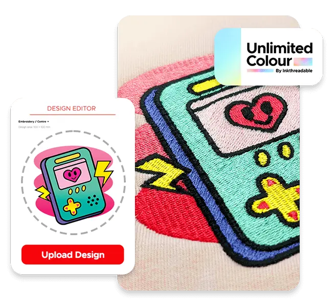 Break free from design limitations with Unlimited Colour Embroidery at Inkthreadable