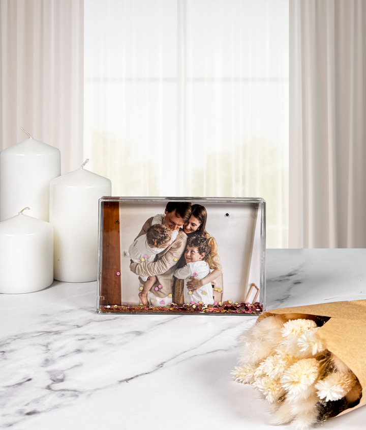 Confetti Photo Block 4 x 6" Rose Gold