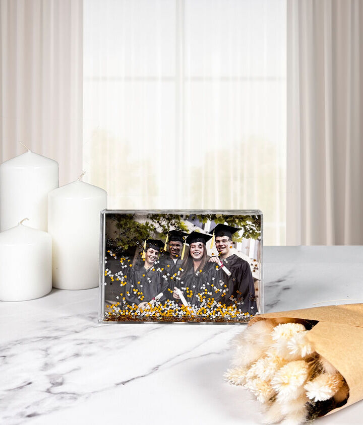 Star Photo Block 4 x 6" Silver + Gold