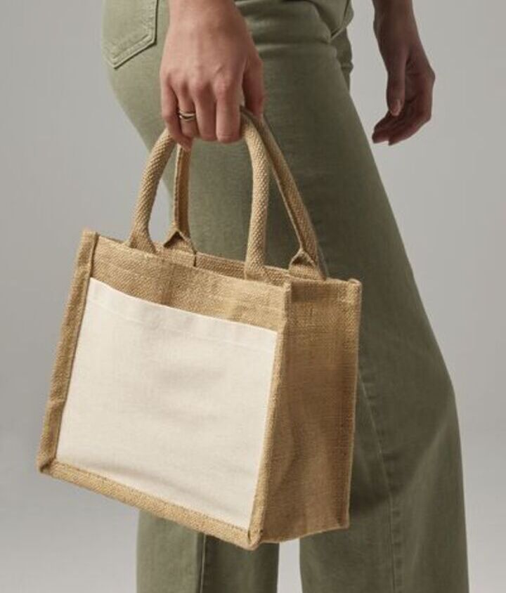 Westford Mill Cotton pocket jute gift bag