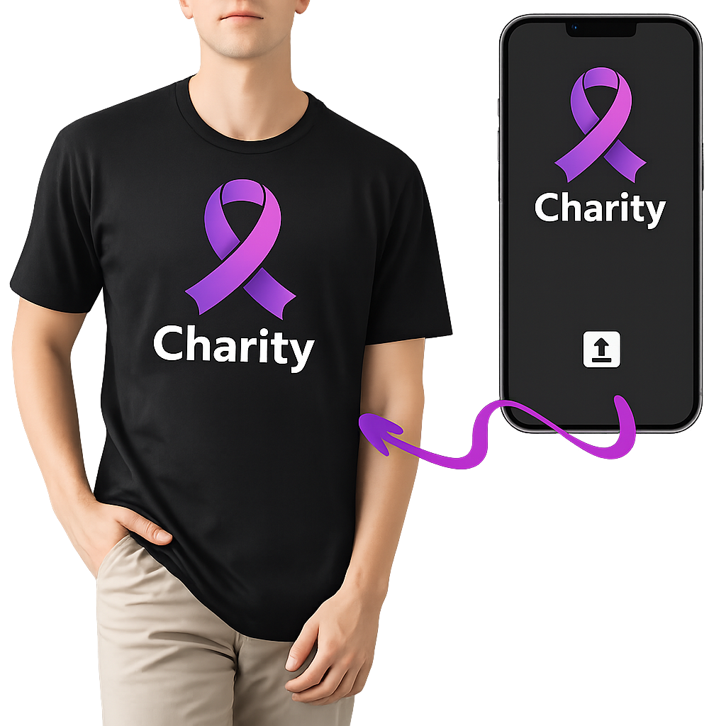 Charity t-shirt artwork upload