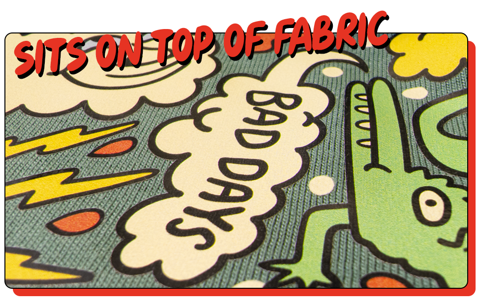 DTF on top of fabric