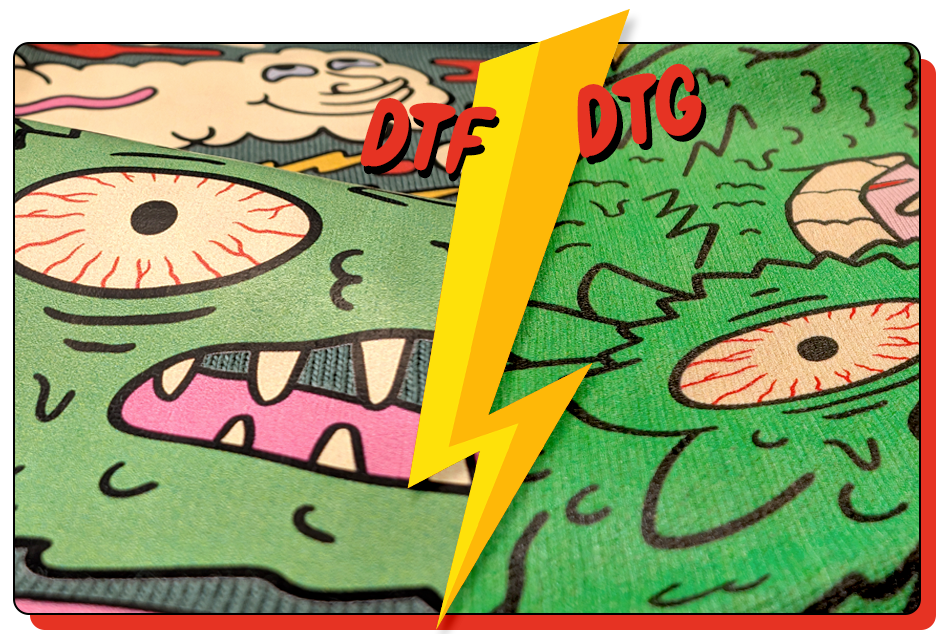 DTF vs DTG colour vibrancy