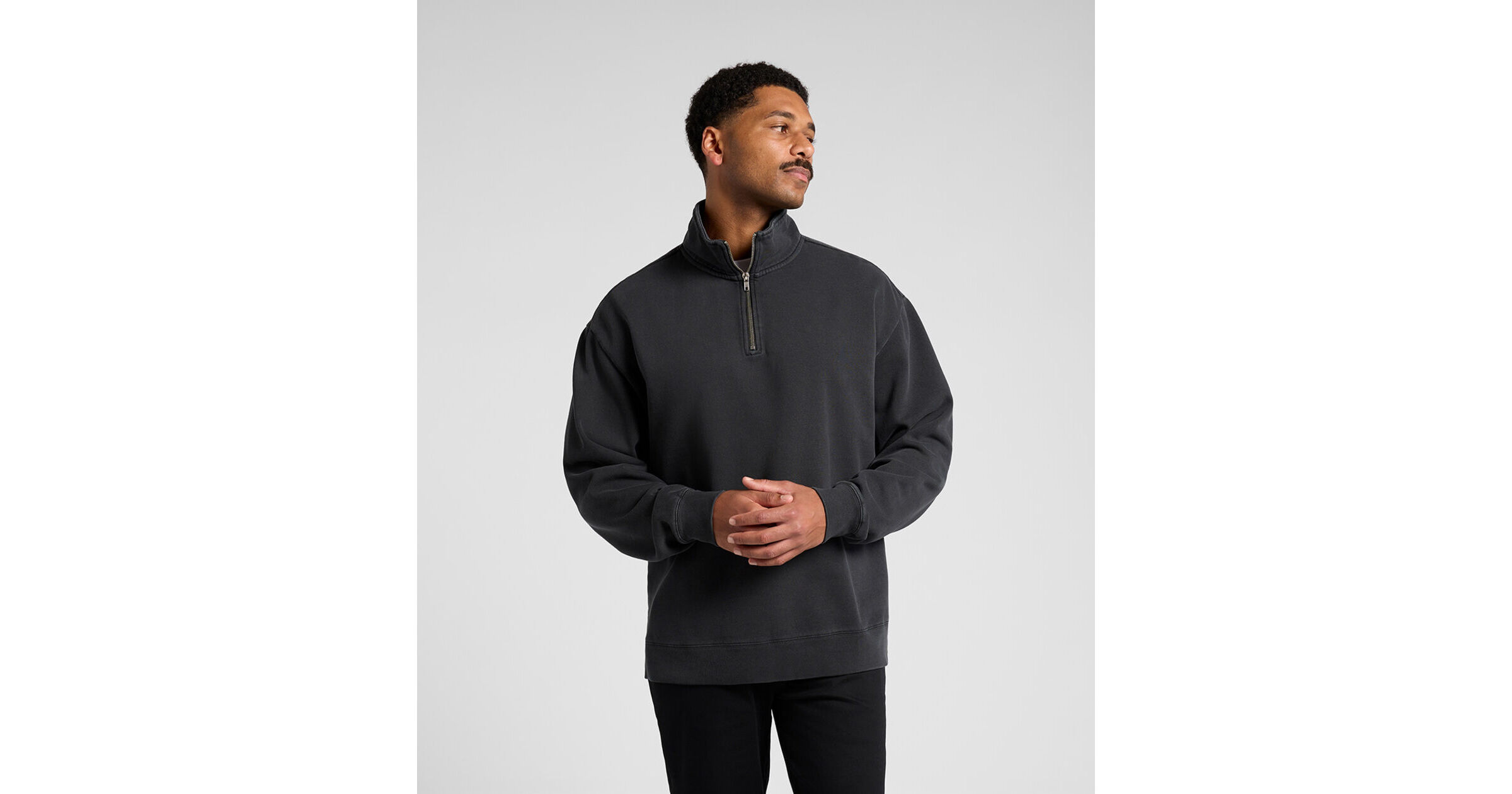 AS Colour Relax Faded Half Zip 5167 | Inkthreadable
