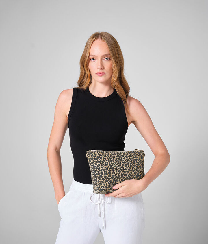 Leopard Print Accessory Bag