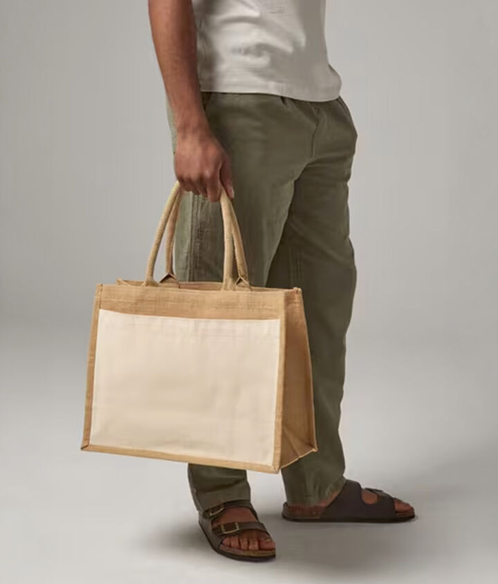Westford Mill Cotton Pocket Jute Shopper