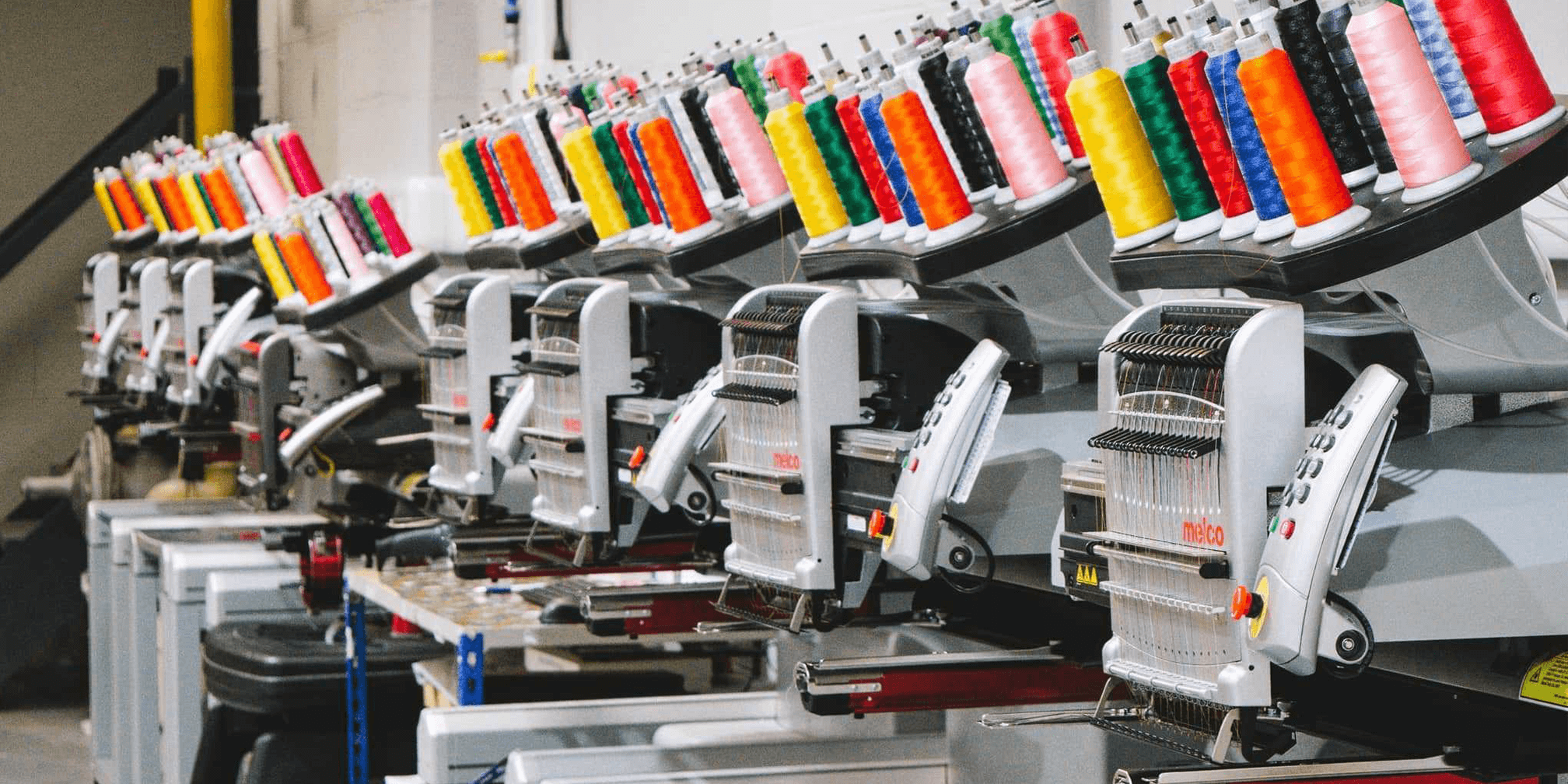 inkthreadable's eight embroidery machines