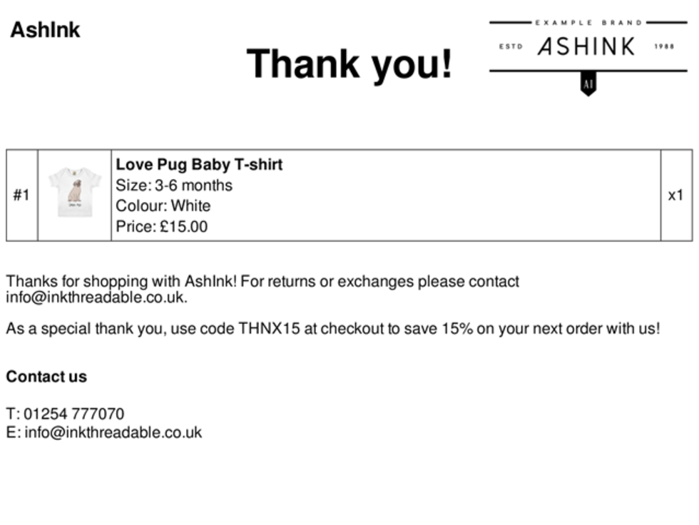 Update: Packing slips