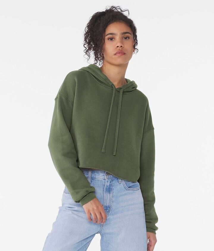 Bella + Canvas Women's cropped fleece hoodie