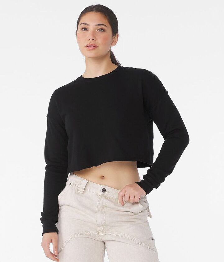 Bella + Canvas Women's cropped crew fleece