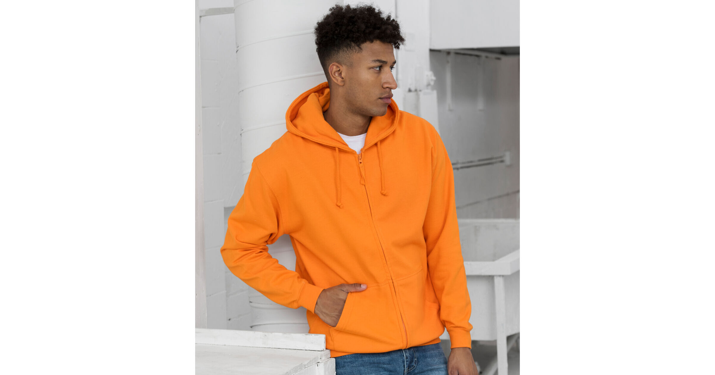 AWDis Zoodie Sweat à Capuche, Bleu (Bleu Marine), M Homme